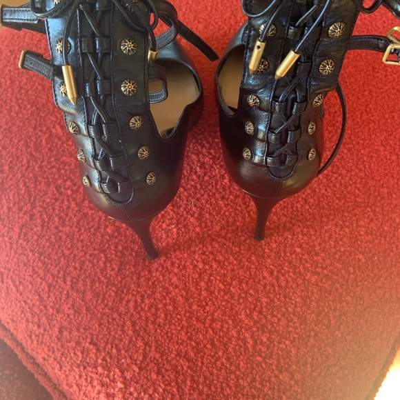 Aquazurra Black Double Strap Pumps Size 37.5 - Picture 5 of 10